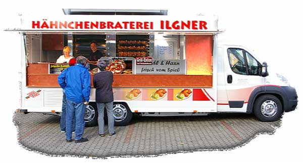 Hähnchenbraterei Illgner in Aktion